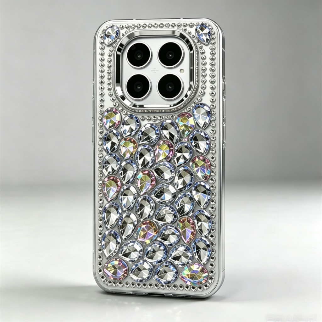 Husa de Protectie, Compatibila Redmi Note 15 Pro+, Bling Glitter Luxury cu Strass Crystal Rhinestone, OLOEY®,3D Sparkly Jewelled Gemstone, Transparent, Anti Shock