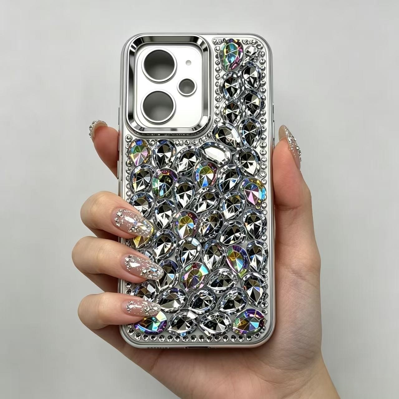 Husa de Protectie, Compatibila Honor 400, Bling Glitter Luxury cu Strass Crystal Rhinestone, OLOEY®,3D Sparkly Jewelled Gemstone, Transparent, Anti Shock