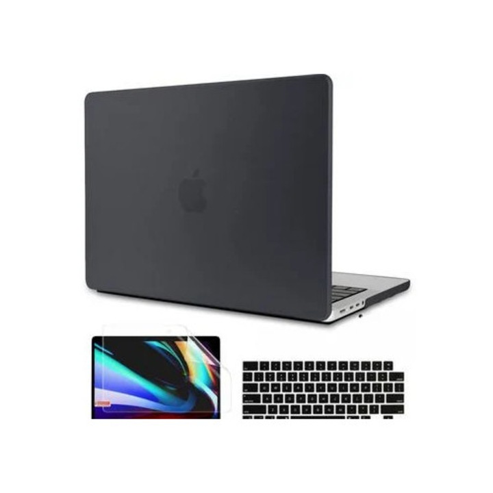 Ütésálló, fekete billentyűzetvédő fólia Macbook Pro 14 M1-hez