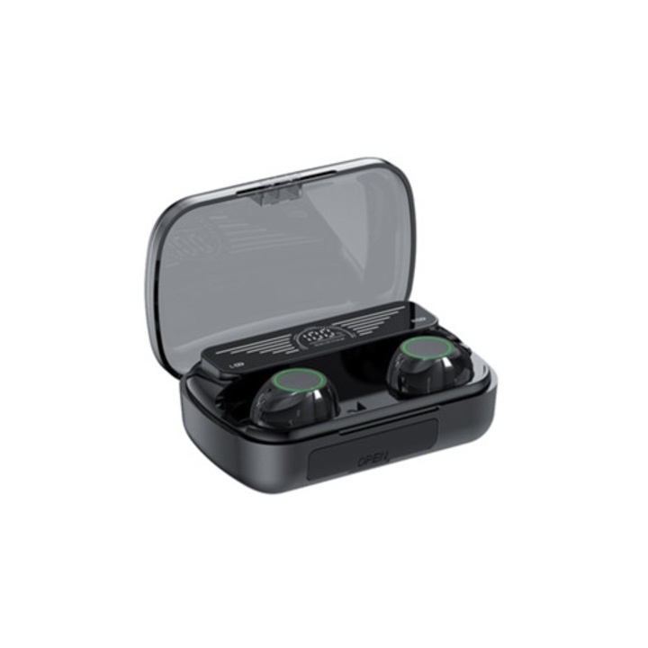 Casti Wireless BQ10 V5.3 Bluetooth cu Microfon, Negru
