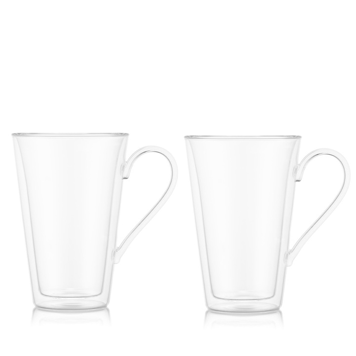 Bodum Canteen pohárkészlet, 2 db, 0.4L, átlátszó, duplafalú, hőálló