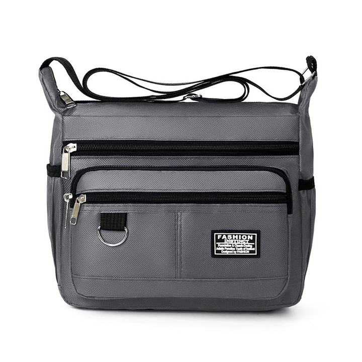 Geanta Crossbody pentru Barbati din Oxford Impermeabil, Geanta Omanar, cu Mulptiple Buzunare si Fermoare, Design Elegant si Clasic, Raport Calitate-Pret Excelent, Ideal pentru Zilnic si Cadou