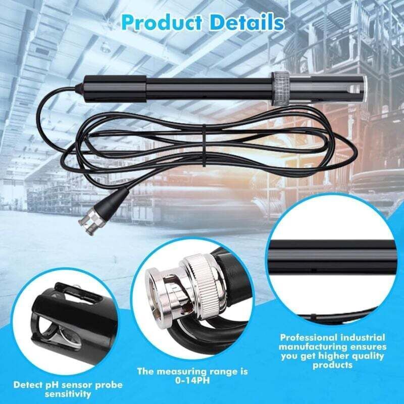 Senzor pH, Electrod pH cu conector BNC, 0-14 pH, cablu 77cm