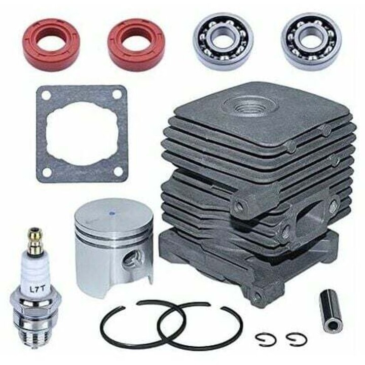 Kit piese de schimb pentru Stihl FS38, FS45, FS46, FS55, cilindru 34mm, piston cu inele, set
