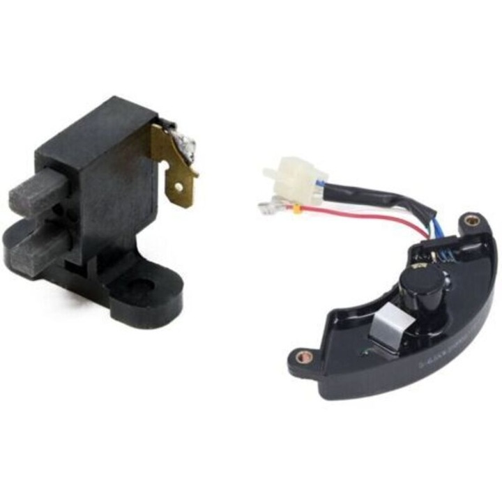 Regulator de tensiune AVR universal pentru generatoare 5-6.5KW, 220V, piesa de schimb, suport perii cu perii de carbon