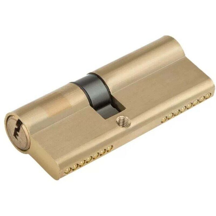 Cilindru usa, 8 chei, inaltime 85mm, design anti-pick, anti-drill, finisaj din alama