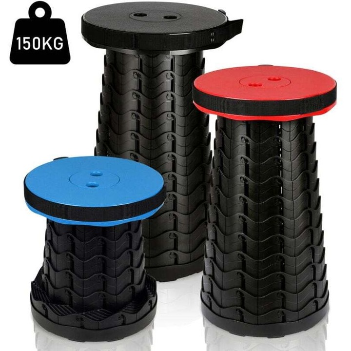 Scaun pliabil, 44x25.5cm, capacitate 180kg, albastru, set 1 buc.