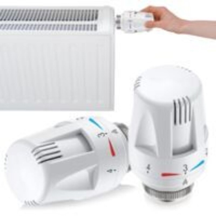 Cap termostatic pentru calorifer, M30 x 1.5, set de 2 bucati, protectie impotriva inghetului