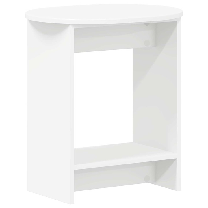Странична маса vidaXL, Бяло 50 x 39 5 x 55 см Инженерна дървесина