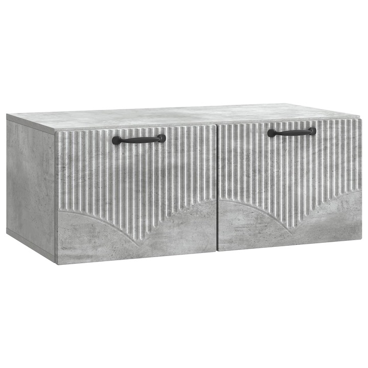 Oglinda TV montata pe perete vidaXL, Gri Beton 78 vidaXL, 5 x 41 x 30 cm