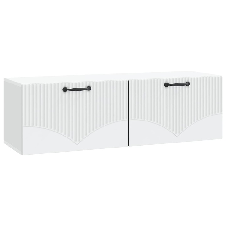 Oglinda TV montata pe perete vidaXL, Alb 98 x 31 x 30 cm Lemn prelucrat
