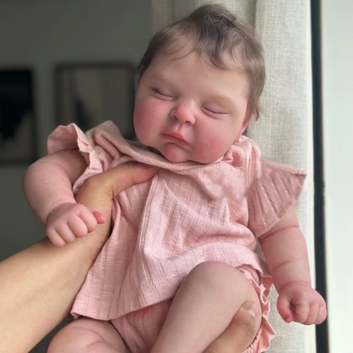 Reborn szilikon baba, valósághű kislány, scnbom 20inch 50cm, rózsaszín, 1,3 kg, szett ruhákkal és kiegészítőkkel