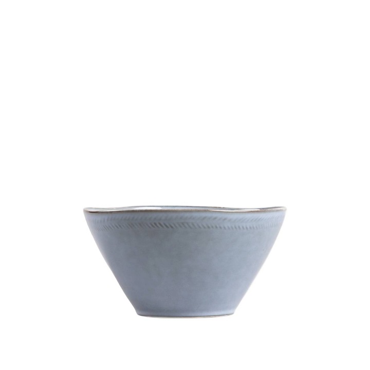 Bol ramen albastru BLUEJEANS, HOMLA, gresie, forma organica, 30x30cm