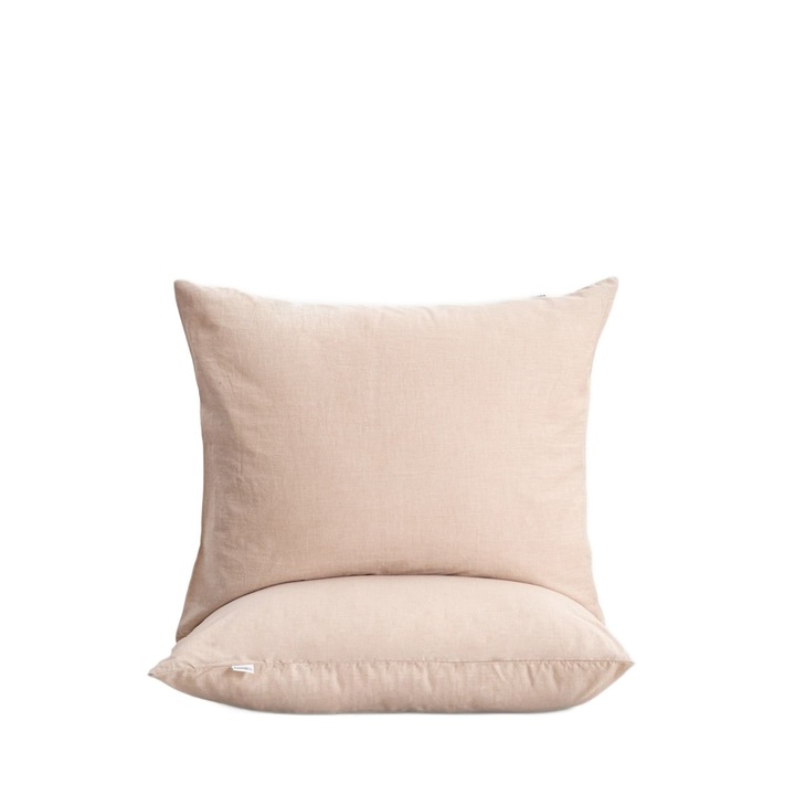 Set 2 fete de perna HOMLA 50x60 cm, bumbac, bej, material prietenos cu pielea