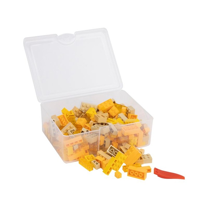 Set de constructie Q-Bricks, 300 piese, Galben