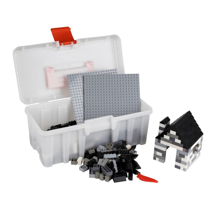 Q-BRiCKS, set de 400 de piese, 100% compatibil, căsuță