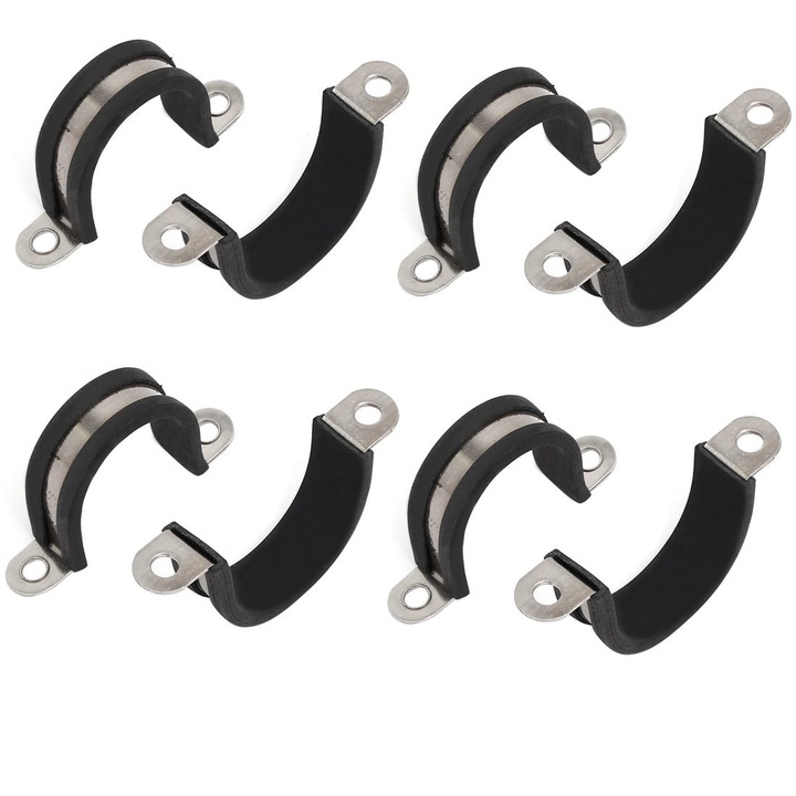 Cleme Tevi Inoxidabil 28mm, set 8 piese