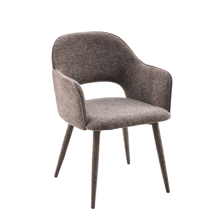 CONTE szék, szövet kárpitozás, barna szín, méretei 55x62x85 cm