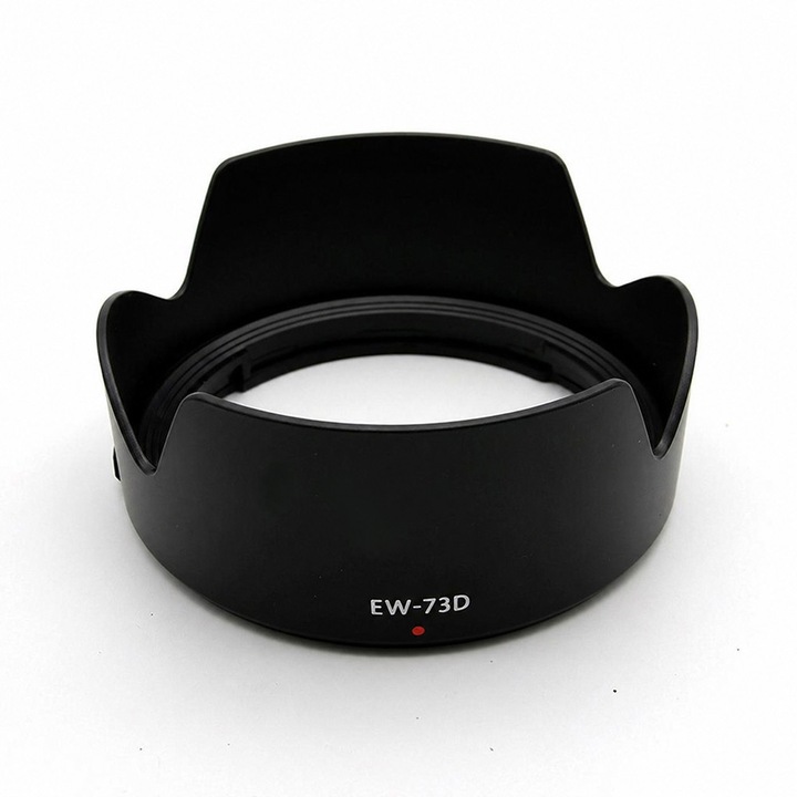 Napellenző EW 73D típusú Canon RF 18-135mm USM / RF24-105 STM objektívhez, JESWO®, 9x4cm, Fekete