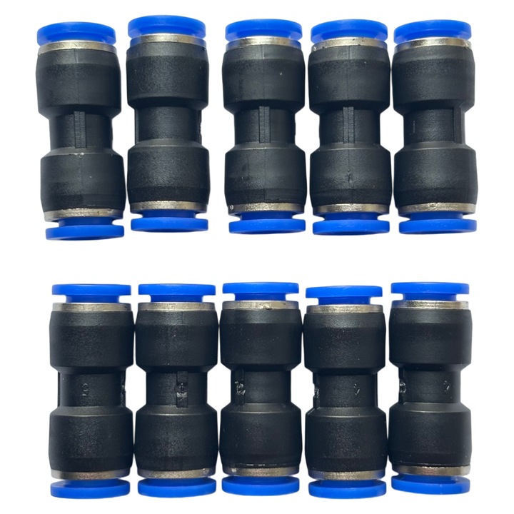 Set de 10 conectori pneumatici Y, Generic, PU-8, material durabil