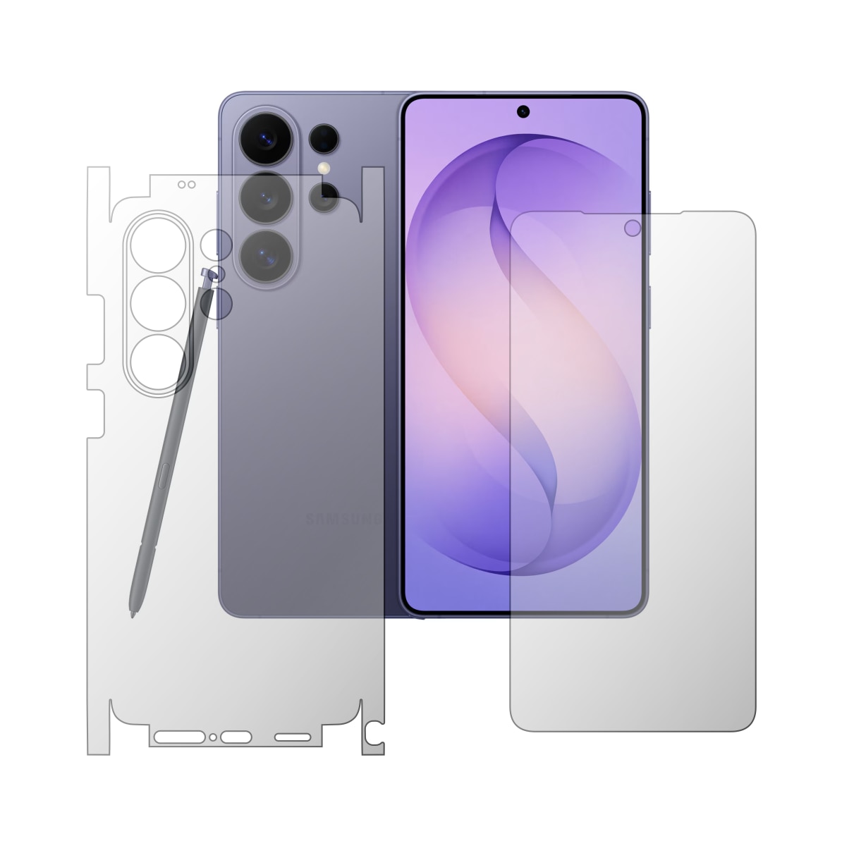Folie Protectie Full Body iSkinz Mata pentru Samsung Galaxy S26 Ultra - 360 Cut, Siliconica pentru Ecran, Spate si Laterale, Matte Anti-Amprenta, Adeziva si Flexibila