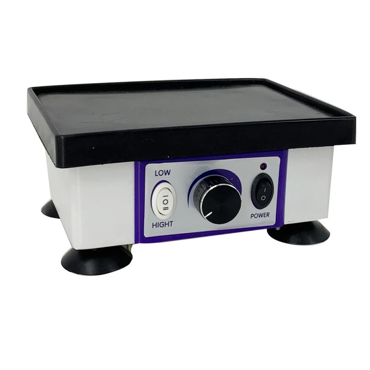 Vibrator dentar masa de vibratii, ZDQ-PQ-220V01, 220V, Orizontal, Pentru gips, Platforma patrata, Nou