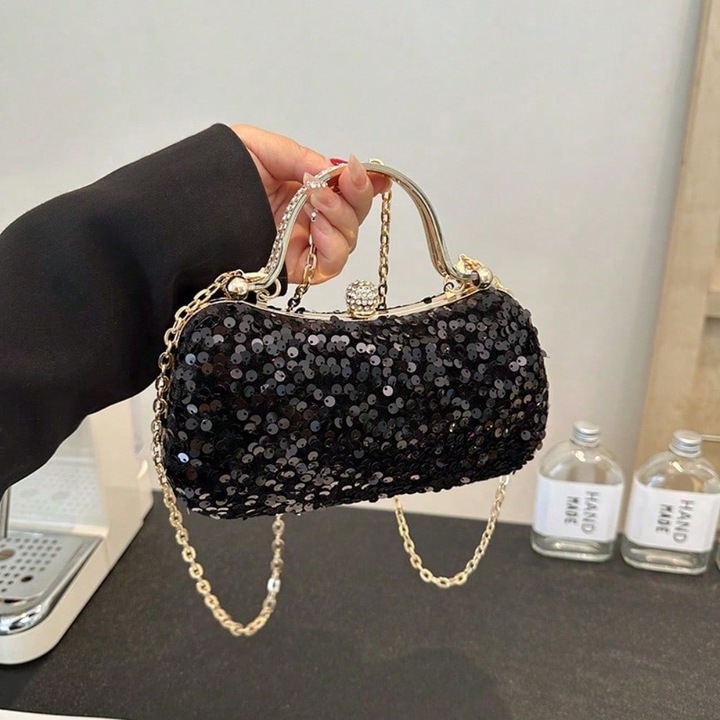 Női crossbody táska, fekete