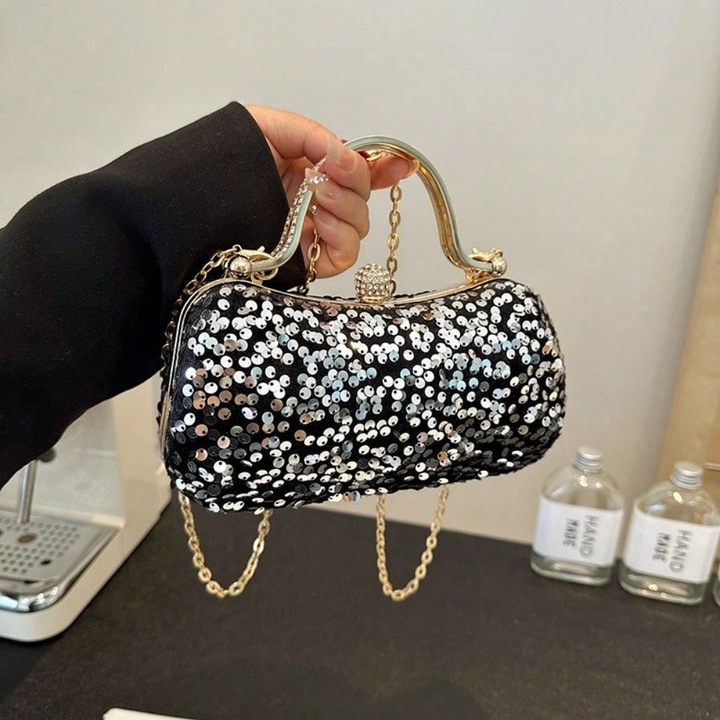 Ezüst színű női crossbody táska