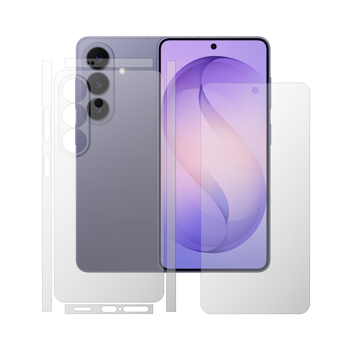 Folie de Protectie Full-Body Folie24, pentru Samsung Galaxy S26, 1 Set Ultra-Clear cu Acoperire Simple, Ecran + Spate, Adezive, Flexibile cu Auto Regenerare