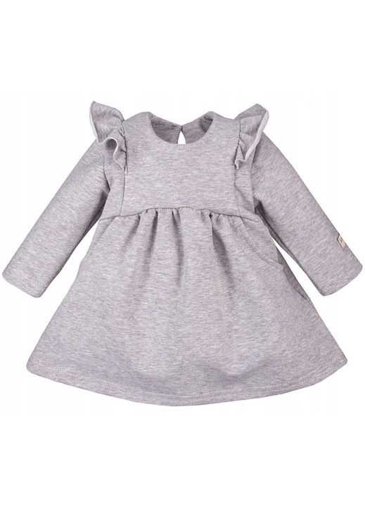 Lány ruha, Moocha, Simply Comfy, fodros, szürke, 100% pamut, 98 CM
