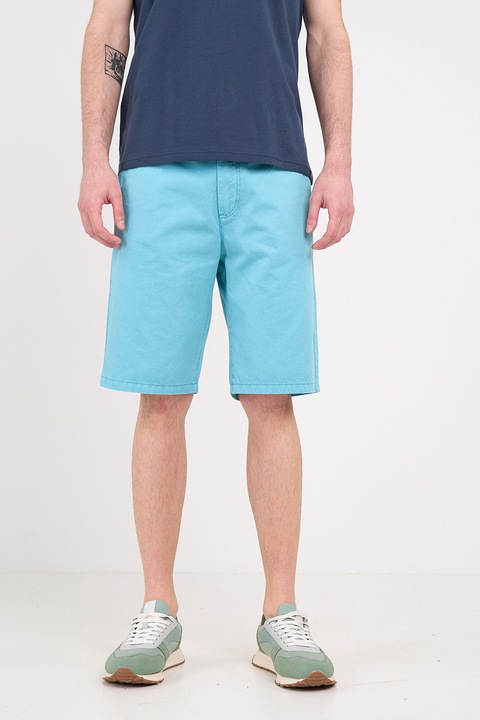 Lee Cooper, Pantaloni scurti din bumbac cu buzunare, Albastru glaciar