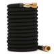 Furtun extensibil gradina, Yulinland, 7.5-22.5m, anti rasucire, anti strangulare, conectori alama, rezistent, negru