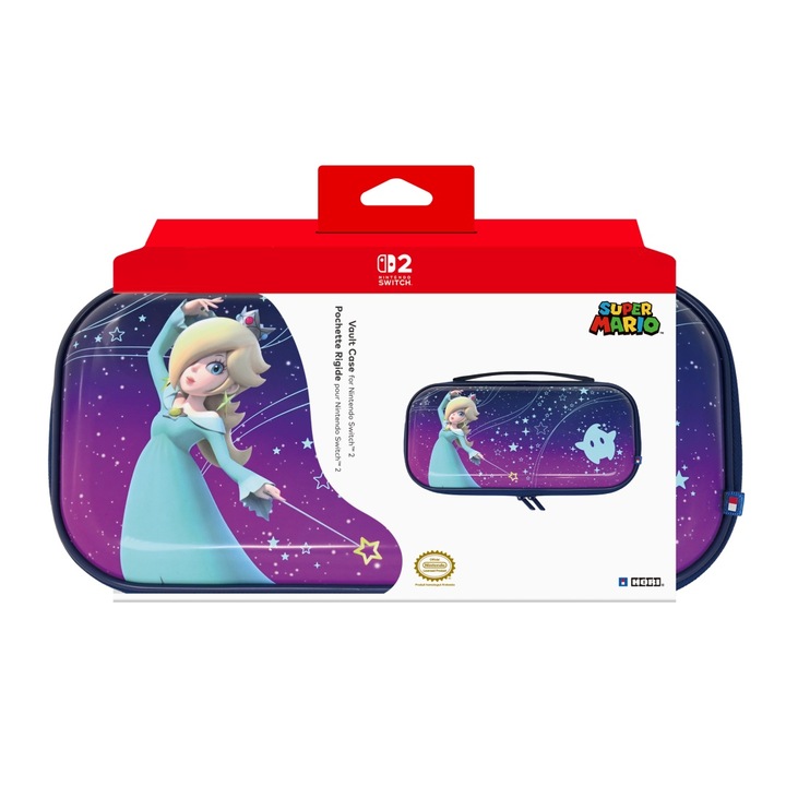 Carcasa de protectie pentru consola, HORI Vault Case, Nintendo Switch 2, Switch, Oficial, Univers Rosalina