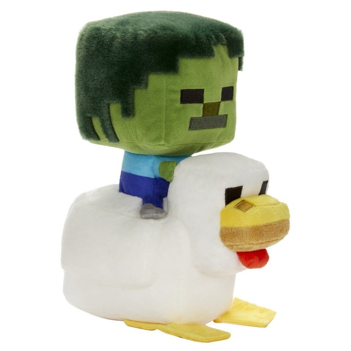 Plusz deluxe Minecraft Csirke Lovas, 20 cm, puha, gyűjtemény