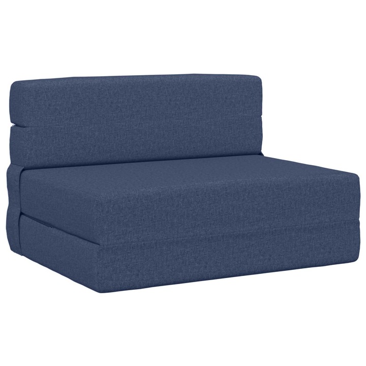 Canapea Plianta cu Pat vidaXL, Verde inchis 190 x 70 x 15 cm tesatura