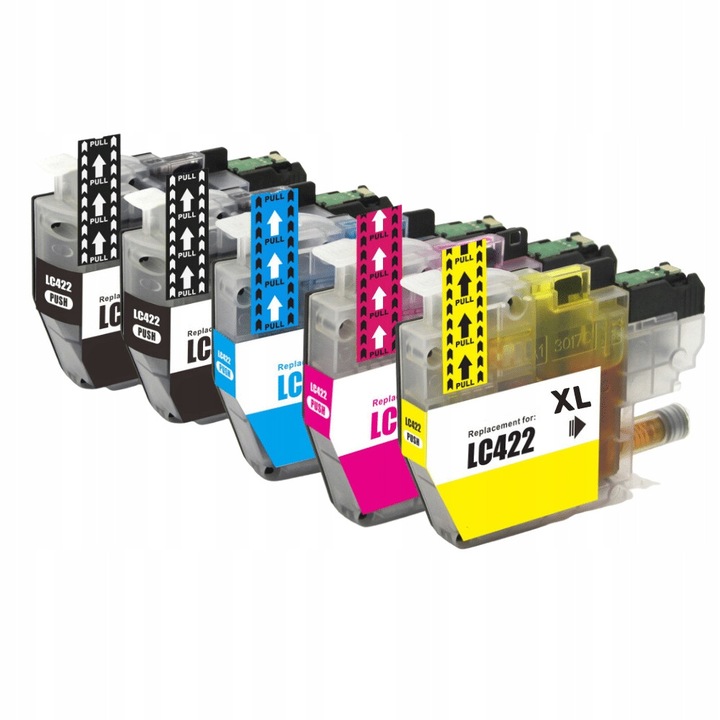 5 db Multibox LC-422XL CMYK tintapatron készlet, 2x fekete, 1x kék, 1x magenta, 1x sárga, kompatibilis Brother MFC-J5340DW, MFC-J5740DW nyomtatókkal