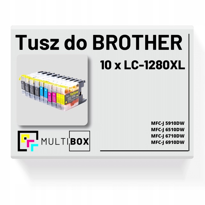 LC-1280XL Multibox tintapatron készlet, 10 db, cián, magenta, sárga, fekete, 4 x 73ml + 6 x 25ml