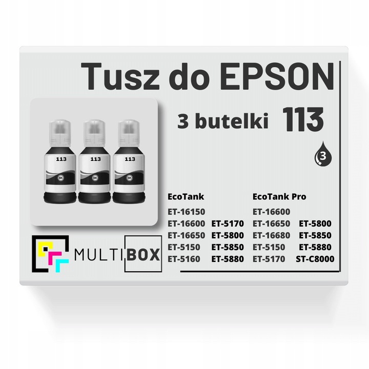 Multibox 113 T06B1 tintapatron készlet, fekete, 3x127ml