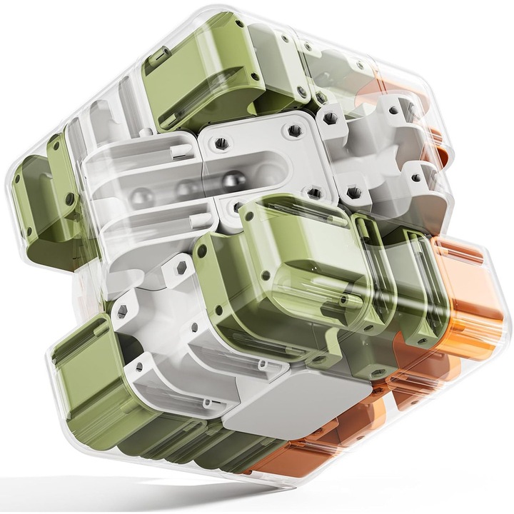 Jocul cub labirint magnetic 3D, marca OLOEY, cultiva gandirea, gandirea logica si abilitatile practice ale copiilor. Usor de rotit, aproximativ 6,8 cm, fabricat din plastic, delicat cu mainile