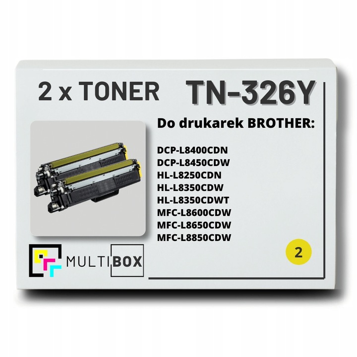 2 db-os toner Multibox TN-326Y, sárga, 3500 oldal, Brother nyomtatókhoz