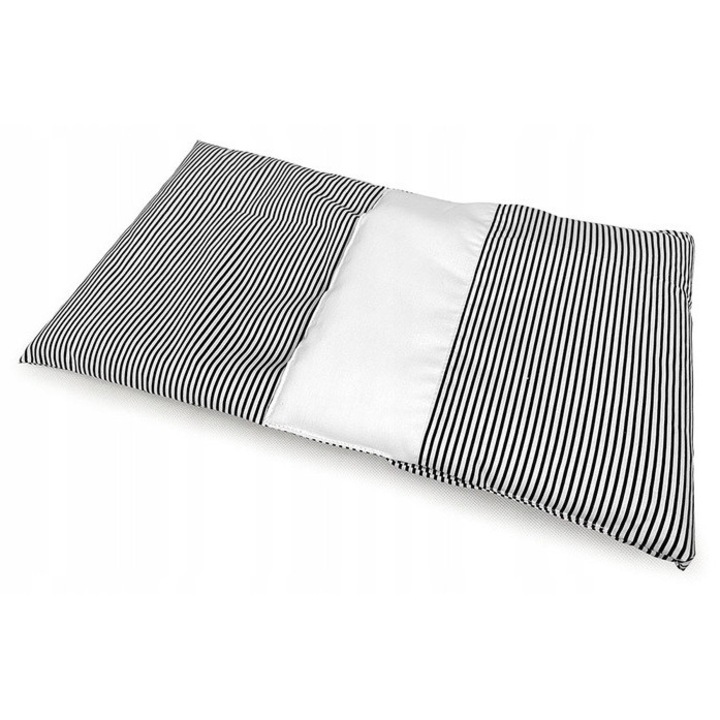 Patura pentru carucior de papusi Mumbee, alb-negru, 47x29cm