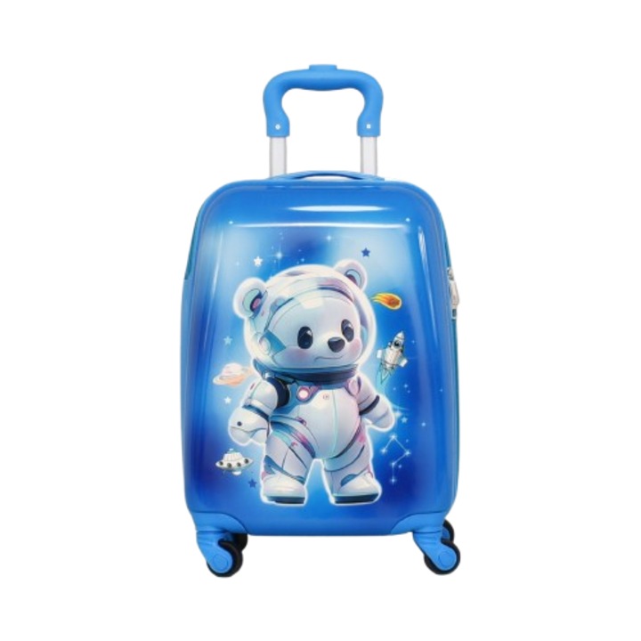 Gyermek bőrönd PERFECT++LINE 31800-3016 16" Űrhajós Medve, ABS/PC, 31/47/21 cm, Kék