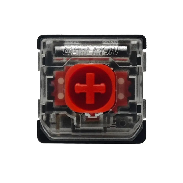 Комплект суичове за механични клавиатури Gateron - KS-33 Low Profile, Red Silent 2.0, 110 бр.