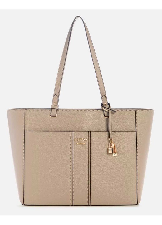 Kézitáska, Guess, Alesso Tote, barna, 43x28x13 cm