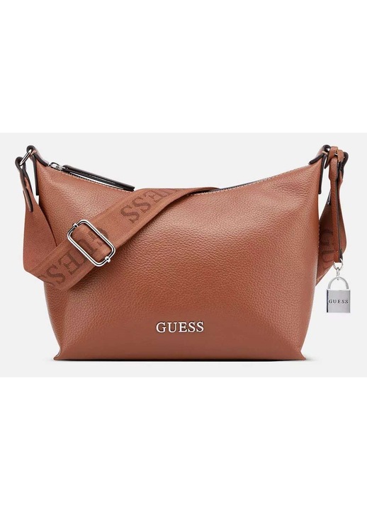 Kézitáska, Guess, Maleena, barna, műbőr, 30x10x21 cm