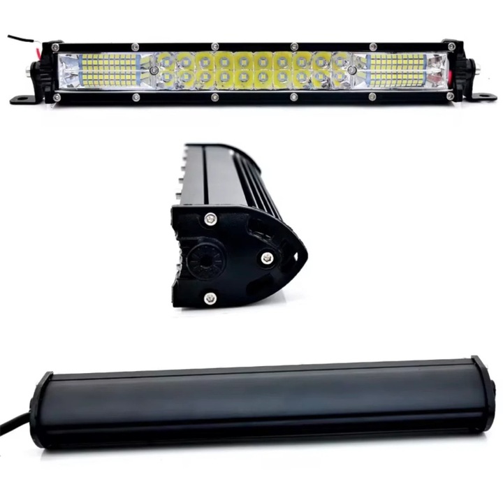 Led bar 2 randuri, 30 cm x 4, 3cm, 120w, 12v-24v, alb 6000k