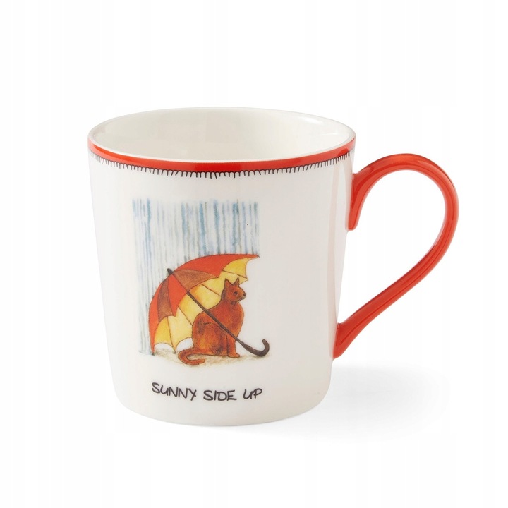 Spode Kit Kemp Doodles bögre 340ml Sunny Side Up, porcelán, művészi design, többszínű