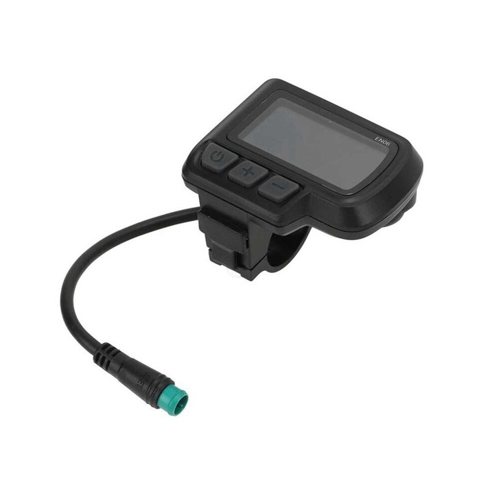 LCD дисплей за E-Bike EN06, 24V/36V/48V, водоустойчив, монтаж на кормило 22.2mm, черен