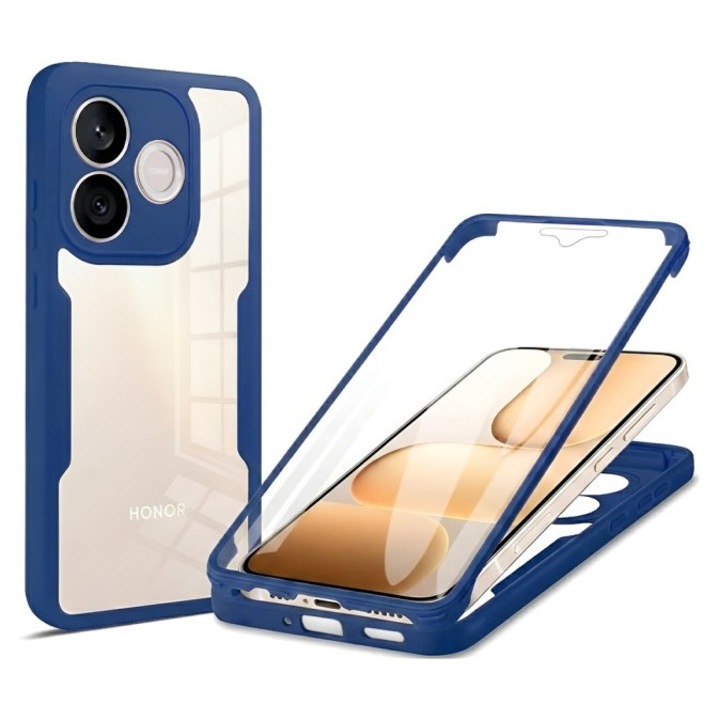 Husa Compatibila Cu Honor 600 LITE, 360 Grade Protectie Fata / Spate Upzz® ColorVerse - Albastru