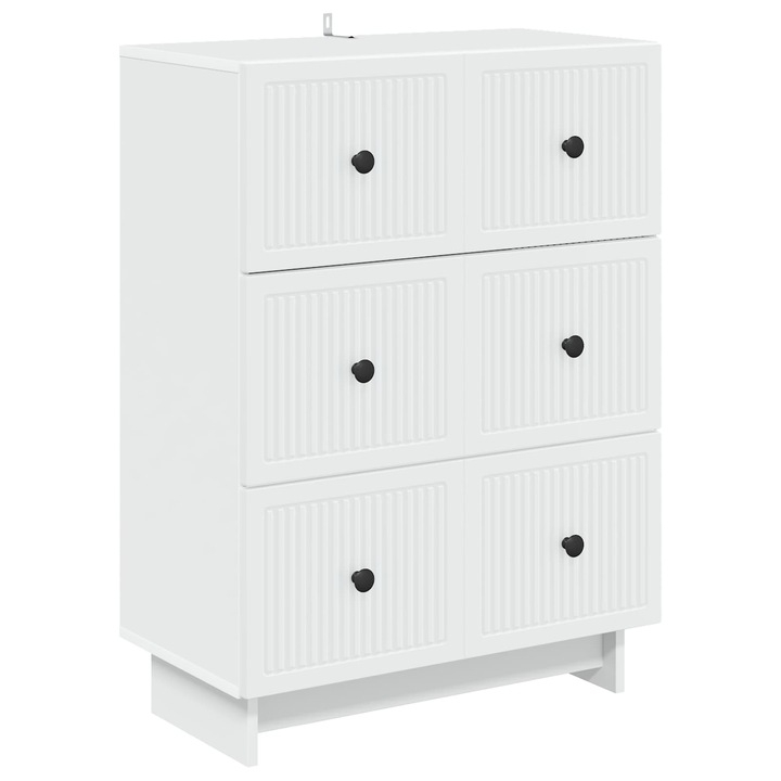 Dulap cu sertare Alb 66 x 34 vidaXL, 5 x 90 cm Lemn prelucrat